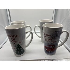 Gerson international Happy Holidays 6 IN Holiday Mugs Set 4 Michael Shelton 2018
